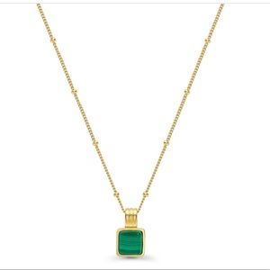 Missoma malachite gold necklace 18ct gold vermeil